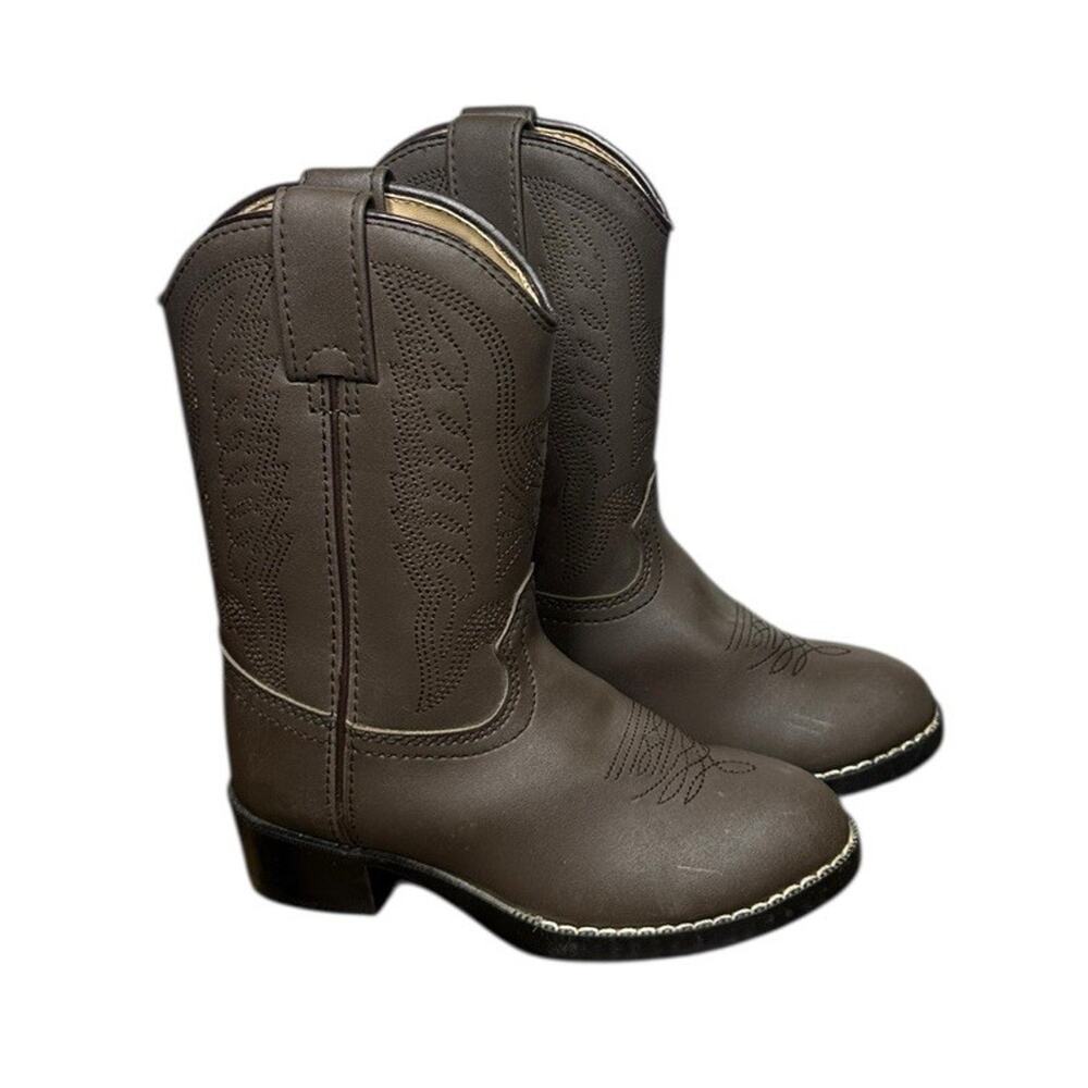 Durango Kids Distressed Boots Brown Cowboy Western Size 10D BT804 Boys Girls
